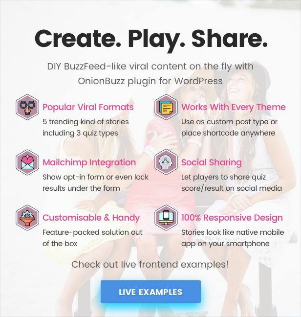 Viral Quiz Maker — OnionBuzz for WordPress - 1